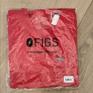 Figs Red Short Sleeve Tee